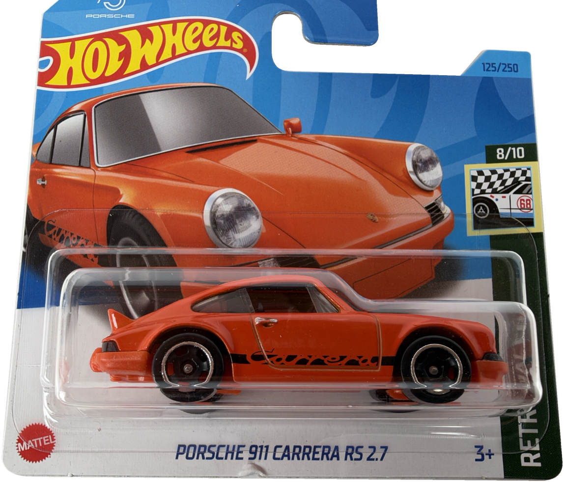 Hot Wheels Porsche 911 Carrera RS 2.7 [Red], Retro Racers 8/10, 125/250, HKJ82 - Short Card