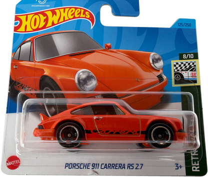 Hot Wheels Porsche 911 Carrera RS 2.7 [Red], Retro Racers 8/10, 125/250, HKJ82 - Short Card