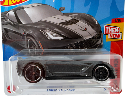 Hot Wheels Corvette C7 Z06 [Gray], Then And Now 1/10, 193/250, HKJ40- Short Card