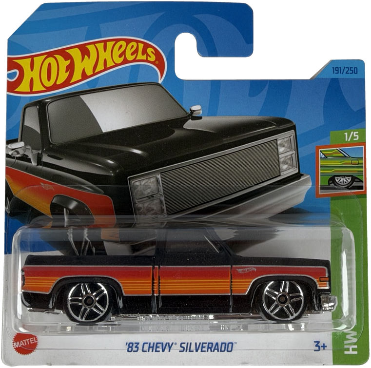 Hot Wheels '83 Chevy Silverado, HW Slammed 1/5, 191/250, HKJ06 - Short Card
