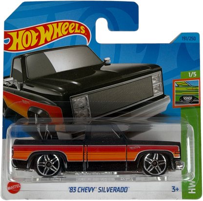 Hot Wheels '83 Chevy Silverado, HW Slammed 1/5, 191/250, HKJ06 - Short Card