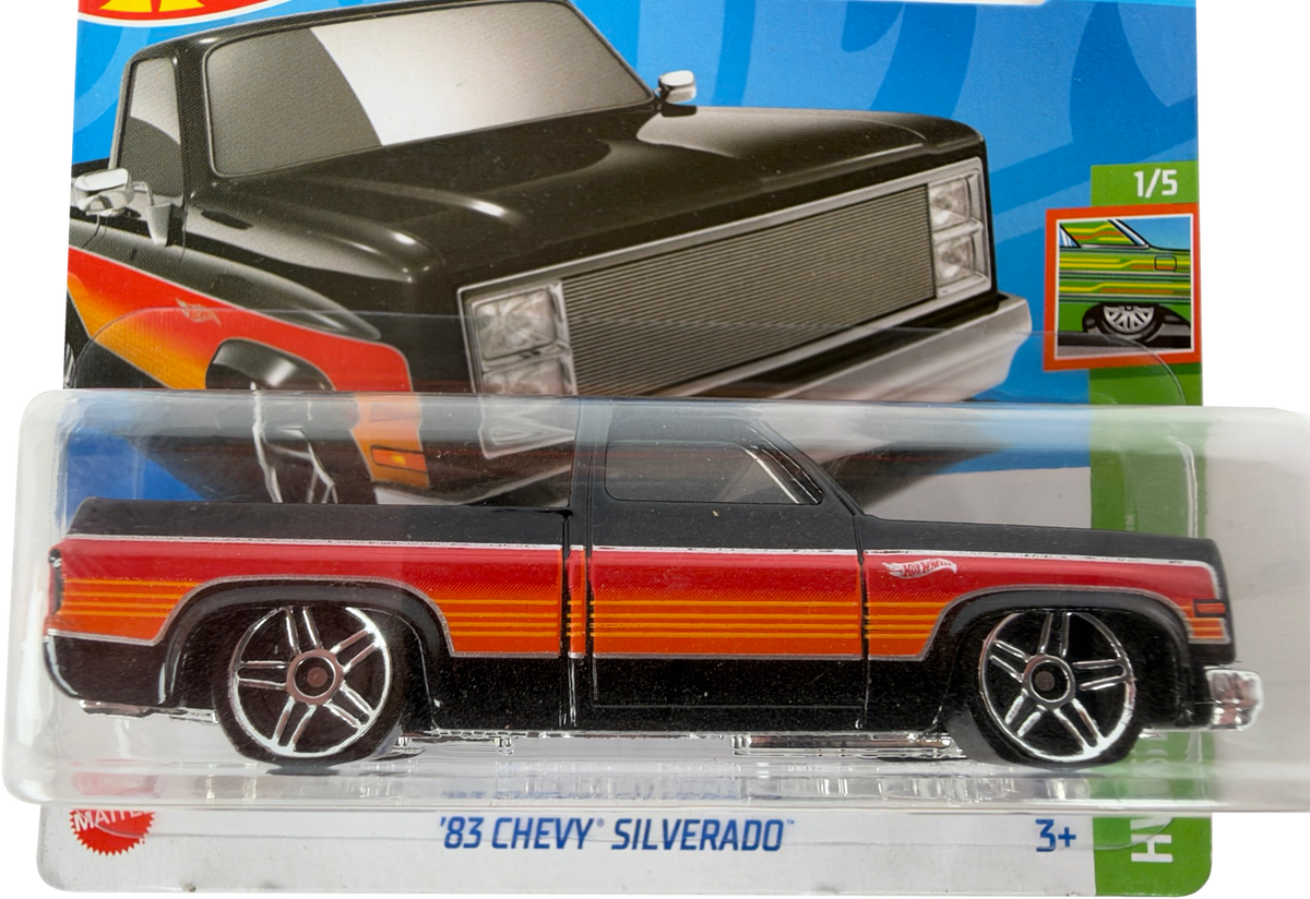 Hot Wheels '83 Chevy Silverado, HW Slammed 1/5, 191/250, HKJ06 - Short Card