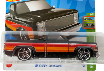 Hot Wheels '83 Chevy Silverado, HW Slammed 1/5, 191/250, HKJ06 - Short Card