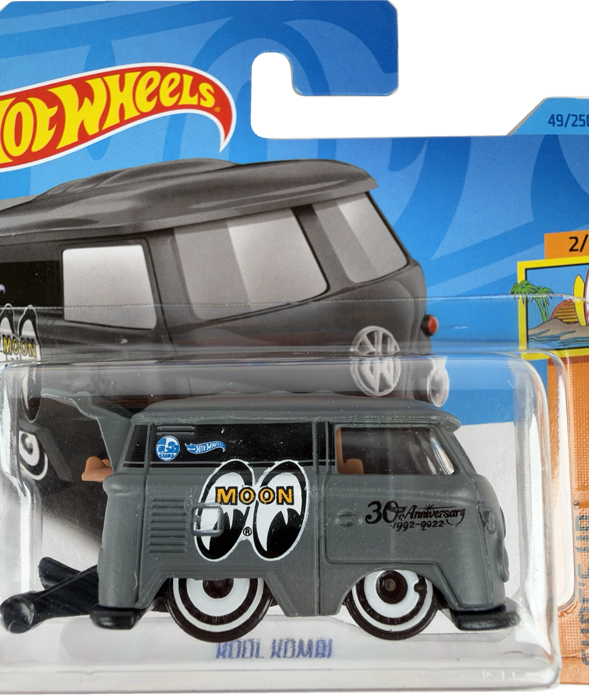 Hot Wheels Kool Kombi (Mooneyes) [Silver], Surf's Up 2/5, 49/250, HKK80 - Short Card