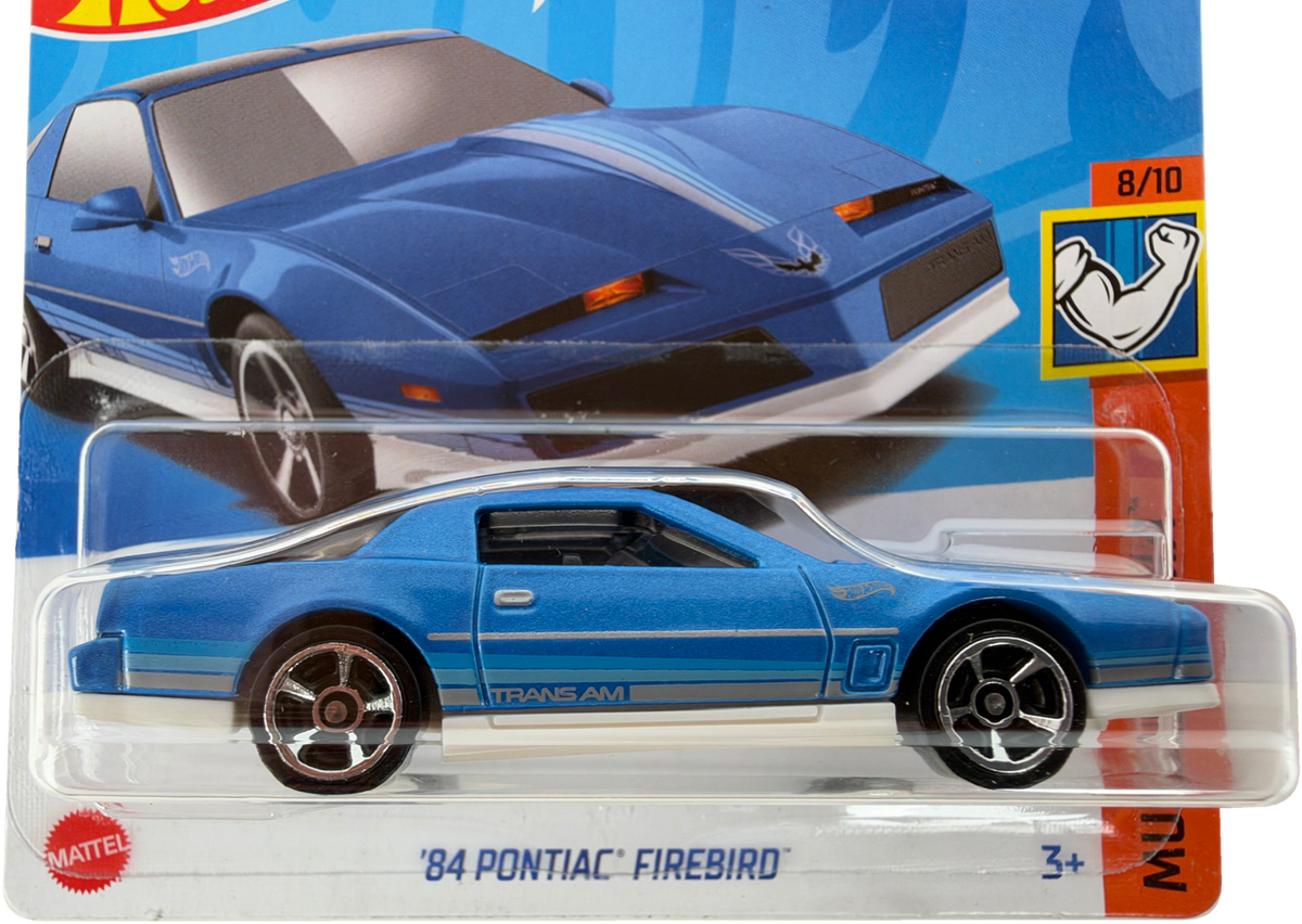 Hot Wheels '84 Pontiac Firebird [Blue], Muscle Mania 8/10, 180/250, HKJ57 - Short Card