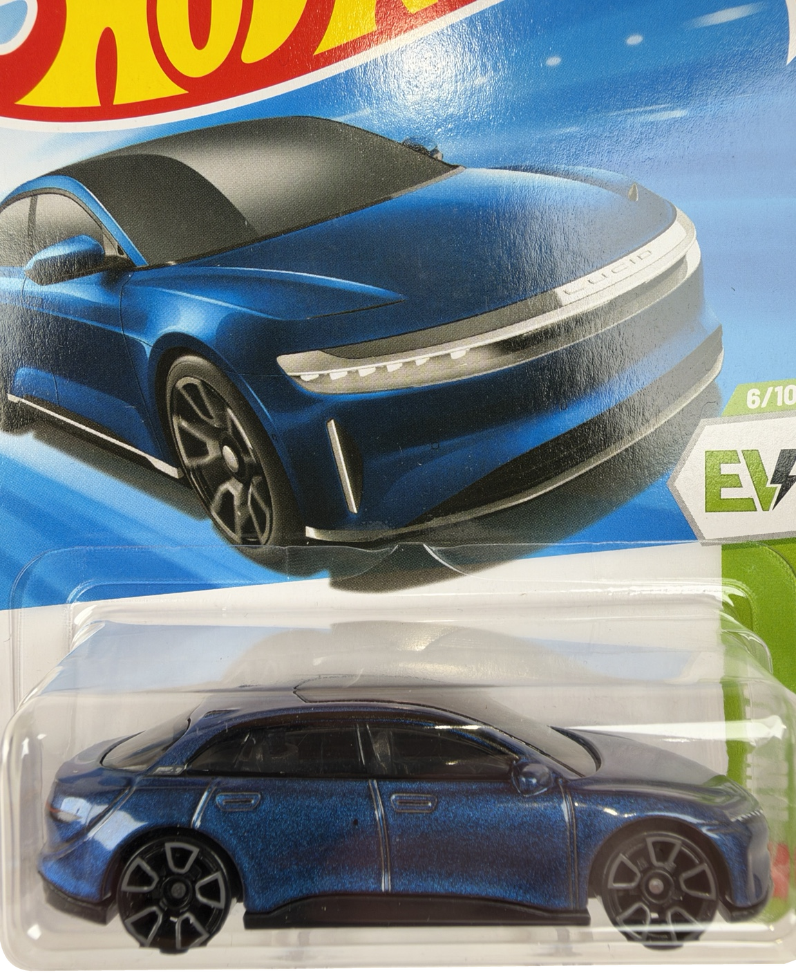 Hot Wheels Lucid Air [Blue], HW EV 6/10, 58/250, JJL14