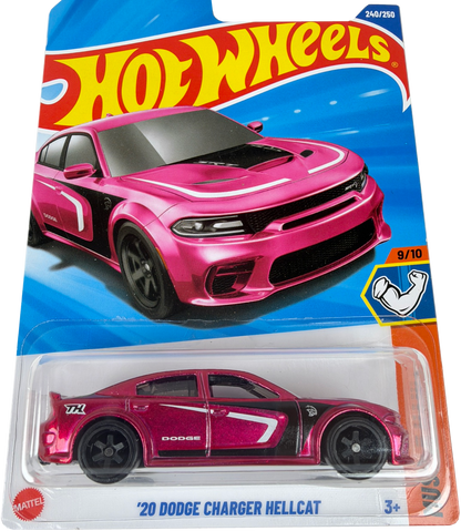 Hot Wheels '20 Dodge Charger Hellcat Super Treasure Hunt, Muscle Mania 9/10, 240/250 - Westside Toys