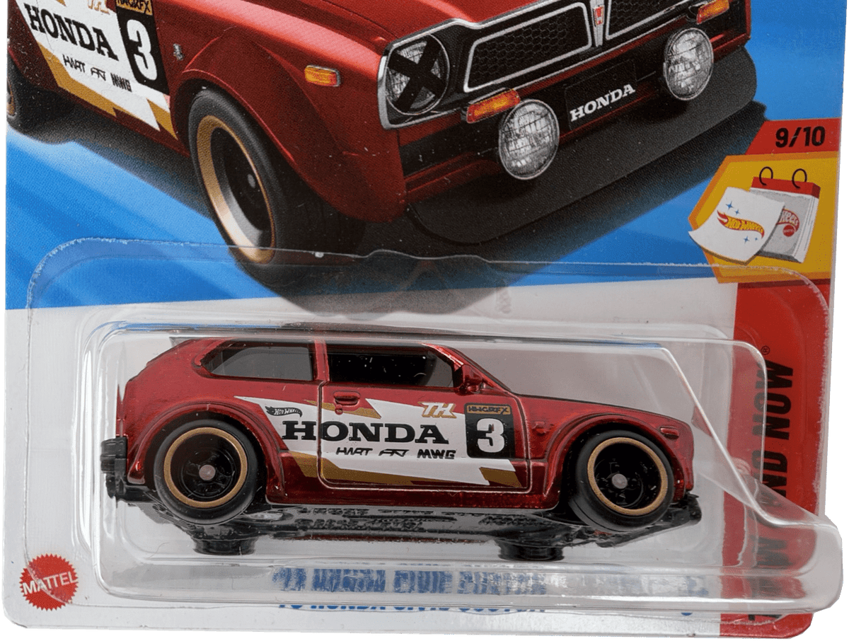 Hot Wheels '73 Honda Civic Custom Super Treasure Hunt, Then And Now 9/10, 231/250 - Westside Toys