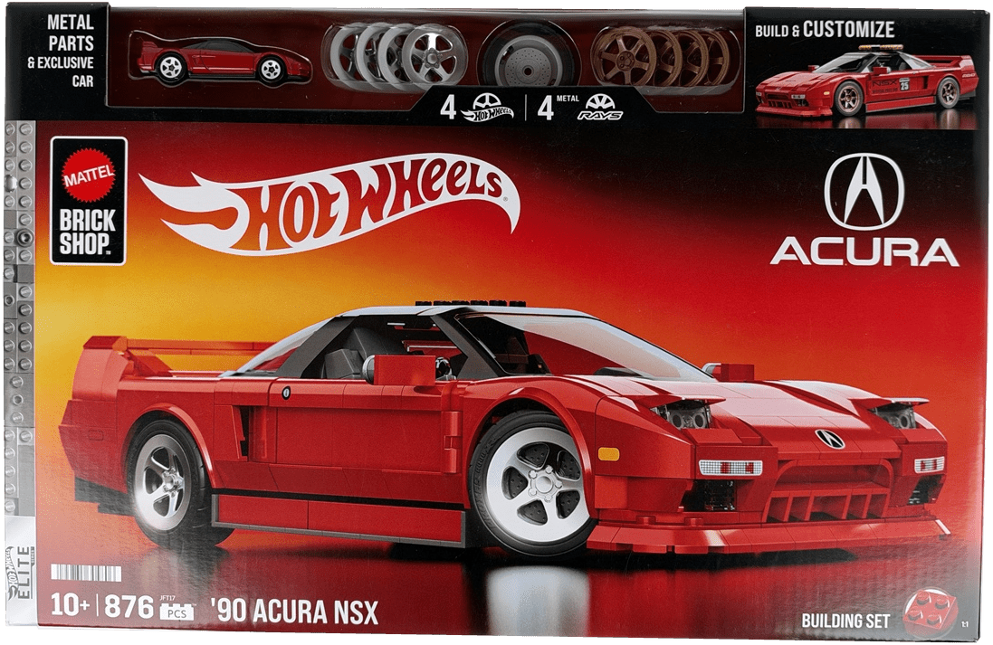 Mattel Brick Shop Hot Wheels ’90 Acura NSX Building Set, JFT17 - Westside Toys