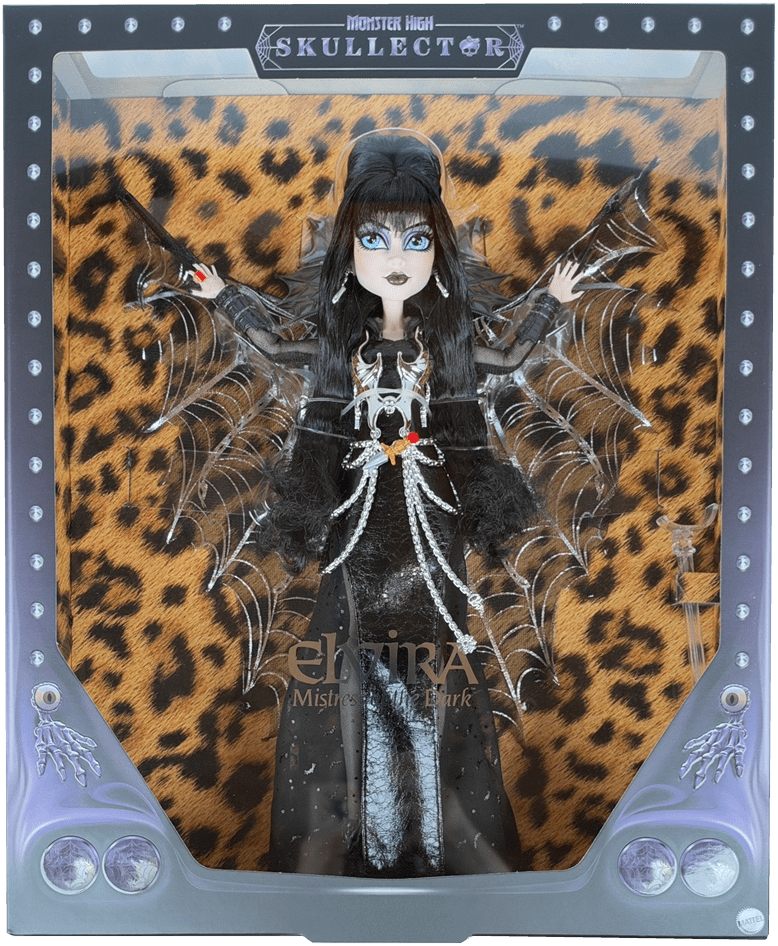 Monster High Skullector Elvira, Mistress of the Dark Doll, HYV99 - Westside Toys