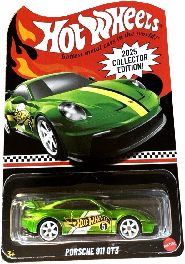 2025 Hot Wheels Porsche 911 GT3 Spectraflame Green Collector Edition