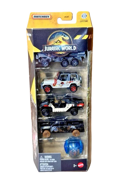 Matchbox Jurassic World 2026 E Case 5-Pack - Complete Set of 5 (JGL60-979E)
