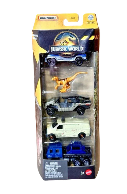 Matchbox Jurassic World 2026 E Case 5-Pack - Complete Set of 5 (JGL60-979E)
