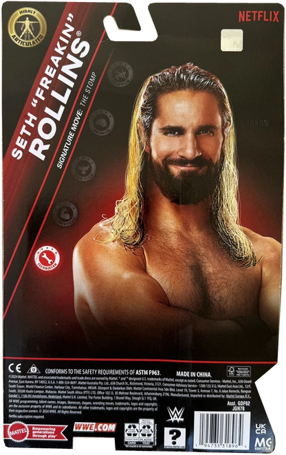 WWE Mattel Main Event Raw on Netflix Seth "Freakin" Rollins Action Figure Basic