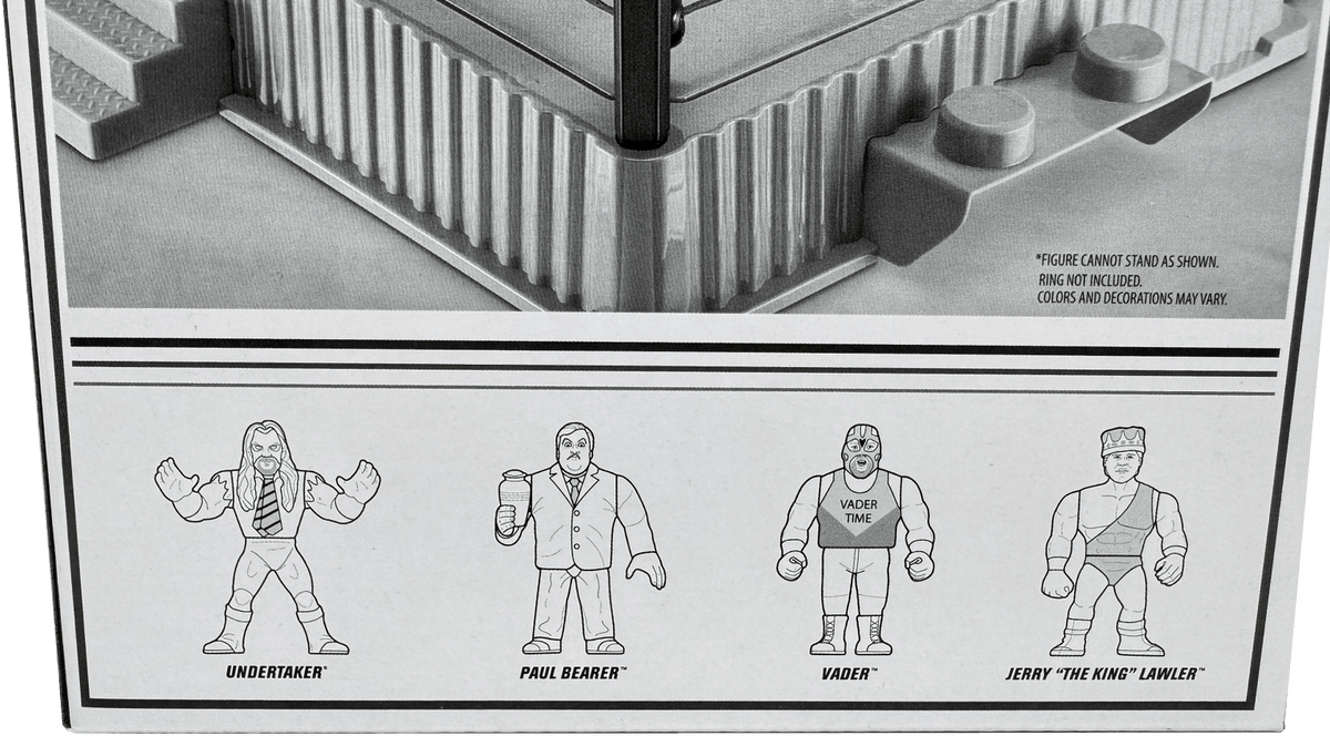 WWE Retro Action Figures 4-Pack Bundle: Undertaker, Paul Bearer, Vader, and Jerry “The King” Lawler™, HMC58 - Westside Toys